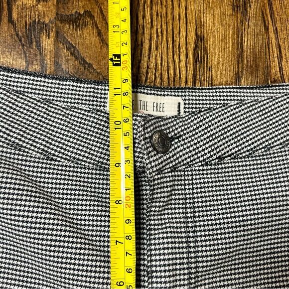 Free People We the Free Gingham Pixie pants Size 27 Small Black&White no pockets - Picture 9 of 14
